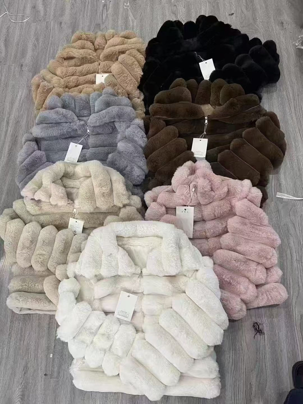 Faux fur Jacket with quilted polyester lining