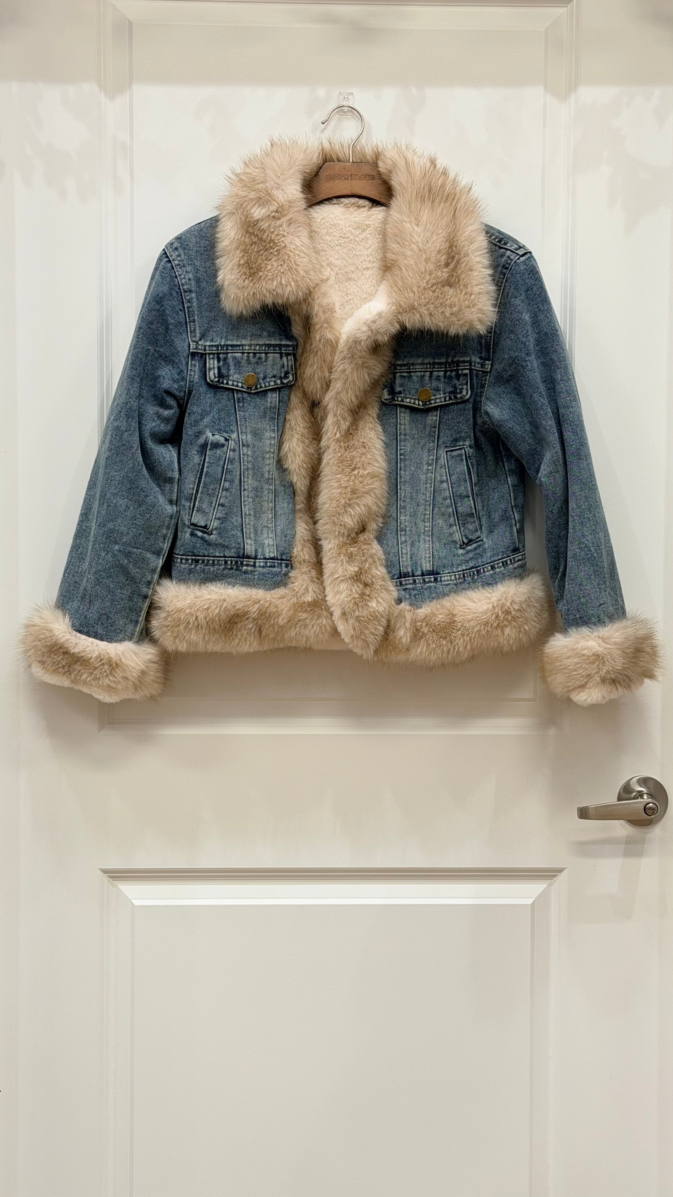 Denim Jacket With fur